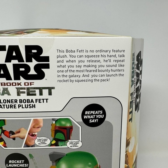 Star Wars The Book of Boba Fett Voice Cloner Boba Fett 12" Feature Plush Toy - Picture 11 of 16